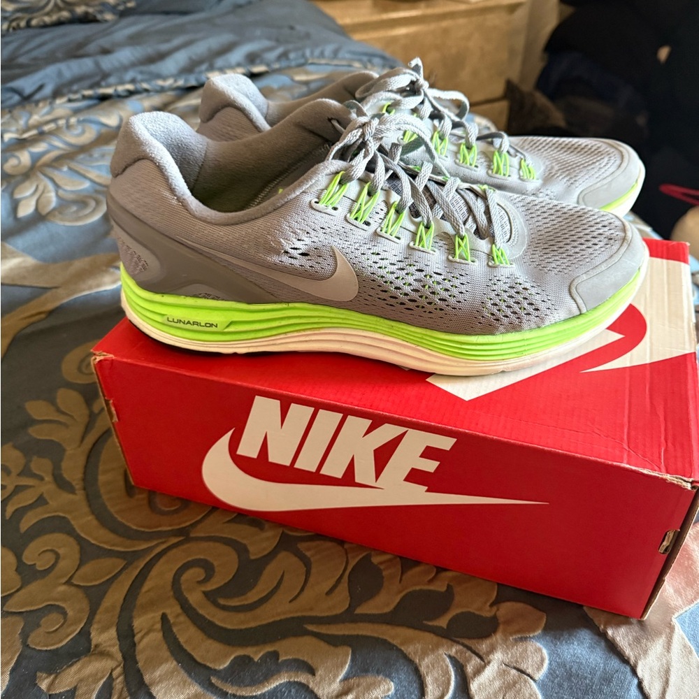 Nike Gray and Neon Green Sneakers